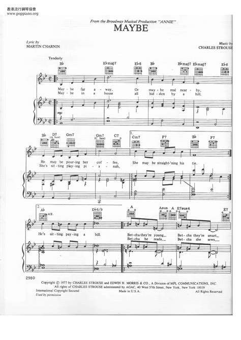 maybe annie sheet music